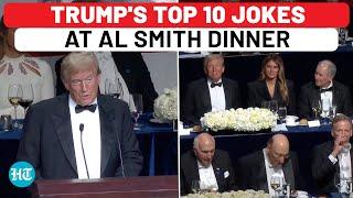 Trump's Top 10 Jokes At Al Smith Dinner | Roast | Kamala, Biden, Schumer, Democrat | US Election