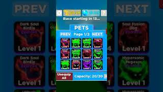 I finally got the best pet in legends of speed (ultimate overdrive bunny) - evolved