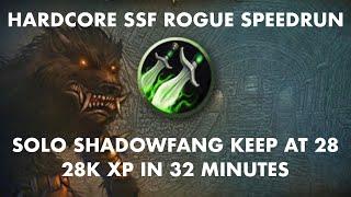 Hardcore SSF Rogue Speedrun | Soloing 4 bosses and 1 quest in SFK at 28 (no engi/world buffs)