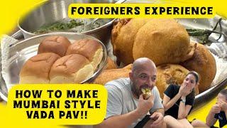 Foreigners Experience Mumbai Style वड़ा पाव | Travel Vlog India #foreigners #vadapav #mumbai