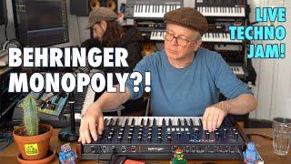 Waiting for Behringer MS-5? Take a MonoPoly NOW! Live Techno Jam - No Talking!