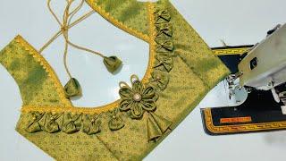  Beautiful model blouse back design|| Unique model blouse back design cutting and stitching #blouse