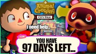 I Spent 100 Days In Animal Crossing City Folk...on the Wii