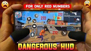 Worlds Best Custom Hud Setting For Only Red Numbers ️ | Dangerous Gameplay | 3 Finger Vs 4 Finger