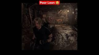 Silly Leon Death Scene - Resident Evil 4 Remake #shorts #death #funnyclip #re4remake #gaming