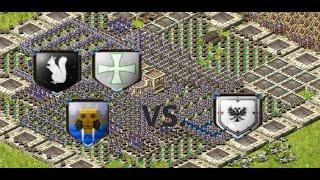 STRONGHOLD KINGDOMS DEFENSE: king khan1 LOSES VILLAGE TO 6 CAPTAINS BACK DOOR