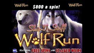 Wolf Run High Limit Slot Play $800 a spin