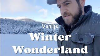 A morning hike in a stunning winter wonderland - Vanlife UK