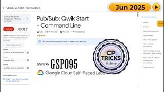 Pub/Sub: Qwik Start - Command Line | #GSP095 | #qwiklabs | #arcade
