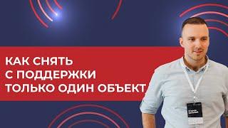 Как снять с поддержки только один объект 1С 8.3