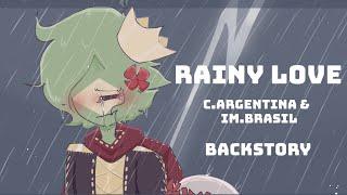 (Countryhumans) Rainy love meme | Blood(? | Backstory Im.Brazil&C.Argentina | Read desc