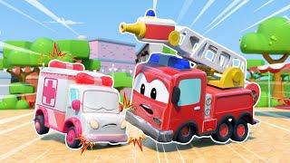 AMBULANCE CRASHES into FIRE TRUCK|Emergency Vehicles for Kids|Car repair