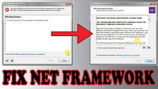 NET Framework  is not supported on this operating system Windows 7 FIXED !!