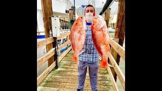 Williams Party Boat Captain John 12 hours RED SNAPPER trip CRAZY Non Stop Action !!