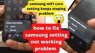 samsung m01 core settings keeps stopping | how to fix samsung setting keeps stopping |