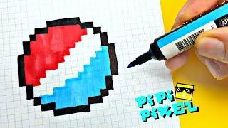 PEPSI ПО КЛЕТОЧКАМ !!! легко нарисовать ! PIXEL ART !HOW TO DRAW Рисунки по Клеточкам