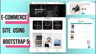 How To Make Ecommerce Website Using HTML,CSS and Bootstrap 5 in Hindi | create e-commerce website