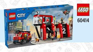 LEGO® City Fire Station with Fire Truck (60414)[843 pcs] Speed Build @TopBrickBuilderLite