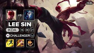 Lee Sin vs Kindred Jungle - KR Challenger - Patch 13.6 Season 13