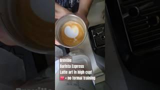 Heart and Rosetta #coffee #latteart #breville #baristaexpress #barista #amateur #heart