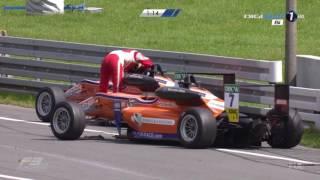 FIA F3 European Championship 2016. Race 3 Norisring. Mikkel Jensen & David Beckmann Battle and Crash