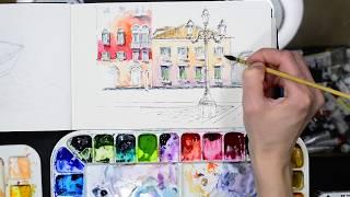 Venice in details. Watercolor painting/ Детали Венеции акварелью.