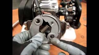 Ремонт бензокосы, замена муфты сцепления /Repair brushcutters replacement clutch.