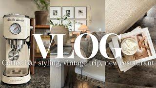 VLOG | Coffee bar styling, found the chairs? vintage trip, hating YouTube...