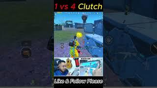 1 vs 4 Clutch #shorts  #pubgmobile #pubg1vs4