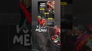 Menu Poster Design in photoshop #shorts #photoshop