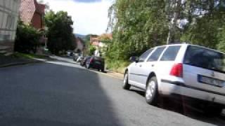 going down the dorfstrasse on inline skates