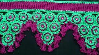 Crochet Toran Pattern #9 | Easy Door Hanging from Woolen | Moti toran