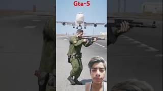 Russian System Missile Accidently Came During Airplane Landing | Grand Theft Auto V #shorts​ #plane​