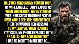My Wife Emailed "We've Started Over" During My Combat Tour—Then My Lawyer's Plan Destroyed Her Life.