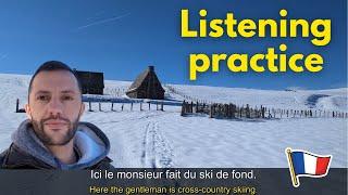 Slow French Listening Practice in France |  (FR/EN Subtitles) Vlog France in winter