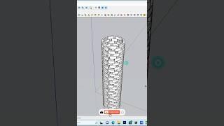 How to make round/ Hollow wall inside SketchUp | ️Sketch shorts #new #sketchup #shorts