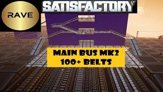 Satisfactory: Mk2 Fully stackable endgame ready Main bus design (100+ lanes)