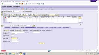 SAP MM How to create a Purchase Requisition for Consumable material for Single Account assignment