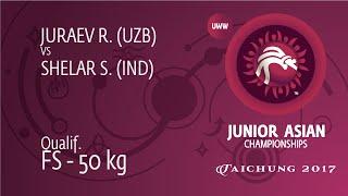 Qual. FS - 50 kg: R. JURAEV (UZB) df. S. SHELAR (IND) by TF, 10-0