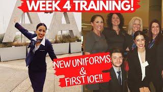 WEEK 4 | FLIGHT ATTENDANT TRAINING | NEW UNIFORM & FIRST IOE!