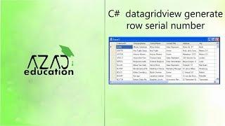 How to generate row serial number to datagridview C#