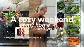 A weekend in Copenhagen | 18km hungover bike ride, making Danish "klatkager", mealprep & fam dinner