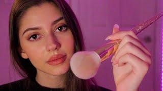 ASMR Inaudible Whispering + Face/Mic Brushing + Mouth Sounds