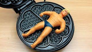 EXPERIMENT WAFFLE IRON vs Stretch Armstrong