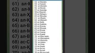 Аллохнинг  99  Исми   Аъзамлари