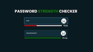 Password Strength Checker In HTML CSS & JavaScript | CodingBug