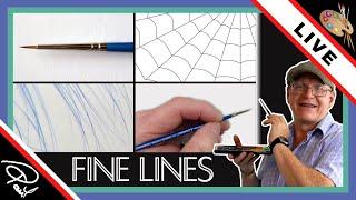 TOP TIPS for Painting FINE LINES in Watercolor - LIVE!