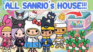 NEW Hello Kitty SANRIO Rainbow House + NEW FREE GIFT Family HOUSE TOCA BOCA Ideas | Toca Life World