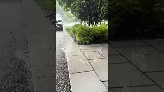 Permeable Driveway in Action: Eliminating Stormwater Runoff During a Heavy Downpour!