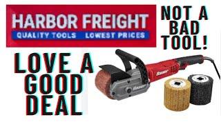 Harbor freight Surface conditioning tool un boxing. - this this is actually pretty cool!